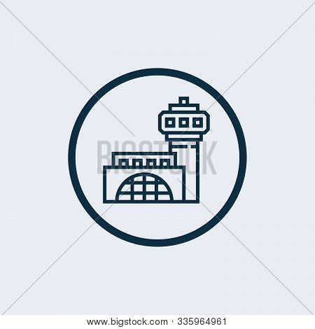 Control Tower Icon Isolated On White Background From Airport Collection. Control Tower Icon Trendy A