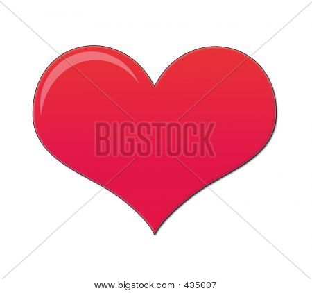 Cuore amore rosa brillante