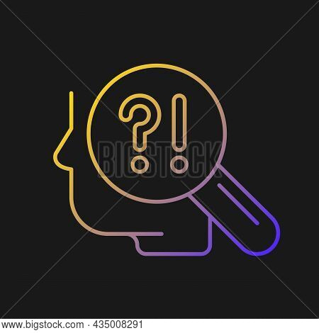 Self Monitoring Vector Icon For Dark Theme. Gather Attention And Approval. Adapt In Any Situation. M