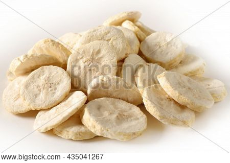 Dried Banana Chips Fried In Coconut Oil.