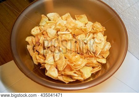 Dried Banana Chips Fried In Coconut Oil.