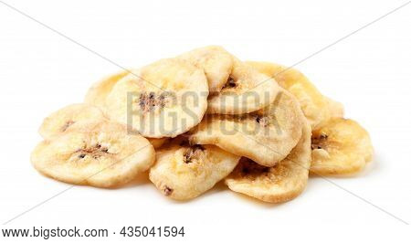 Dried Banana Chips Fried In Coconut Oil.
