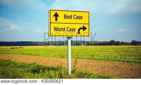 Street Sign The Way To Best Versus Worst Case