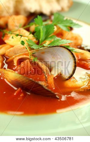 Middelhavet Seafood suppe