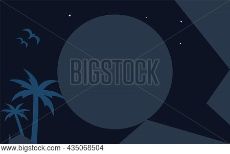 Dark Night Sky And Nature Background Design