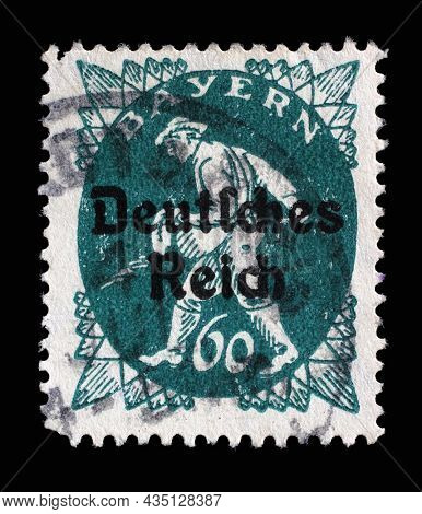 ZAGREB, CROATIA - JUNE 22, 2014: Stamp printed in printed in Bavaria with a 