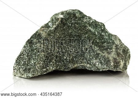Rough Raw Piece Of Jadeite On A White Background