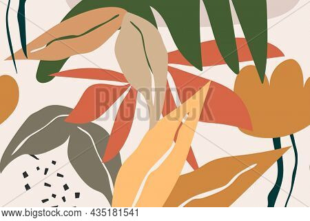Aesthetic leaf background, tropical design