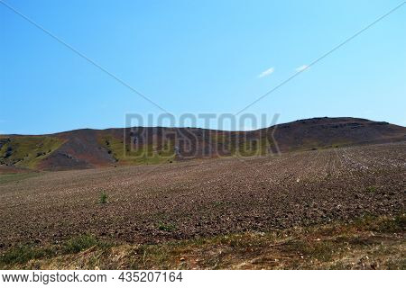 Panorama Of The Dobrogea Plateau At The Beginning Of Autumn. The Central Dobrogea Plateau (or Casimc