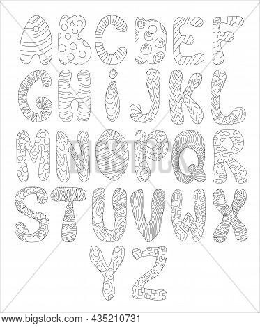 Set Letters Coloring Vector & Photo (Free Trial) | Bigstock