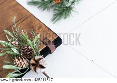 Photo Book With Wooden Cover. Unfolded Photobook. Sample Photobook.
