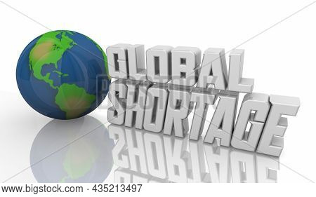 Global Shortage Supply Chain Crisis Low Inventory International Trade 3d Illustration