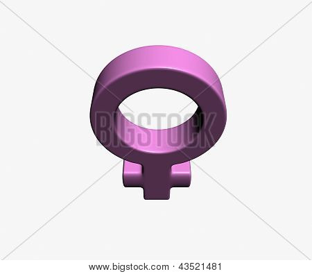 Female Symbols isolated on white