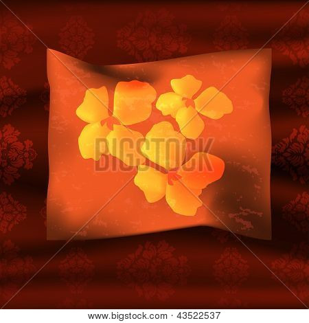 Oreiller sur la couverture
