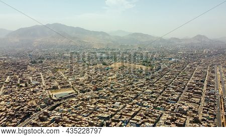 Aerial View Of A Part Of The District Of San Martin De Porres North Of Lima - Peru.