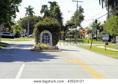 Sinal de ilhas de coral Ridge