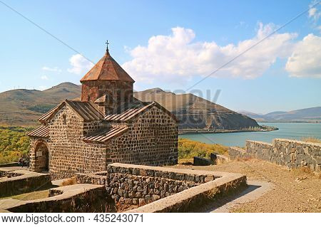 Surp Arakelots Church In Sevanavank Monastery On A Peninsula At The Northwestern Shore Of Lake Sevan