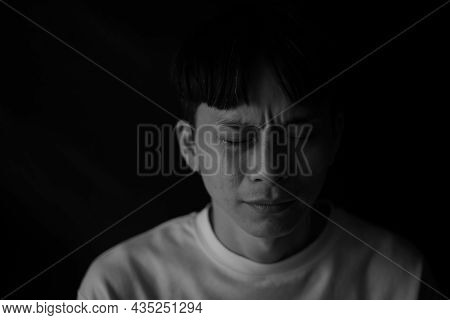 Image Of A Man Who Sheds Tears