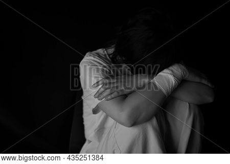 Image Of A Woman Who Is Sad