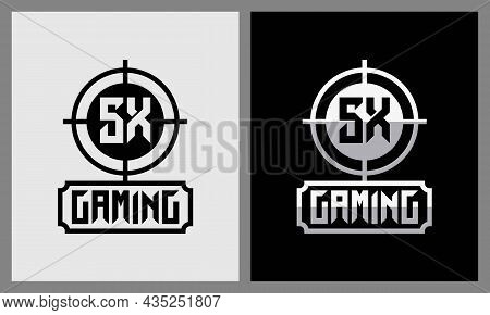 Initial Abstract 5x Gaming Logo Design Vector Template.