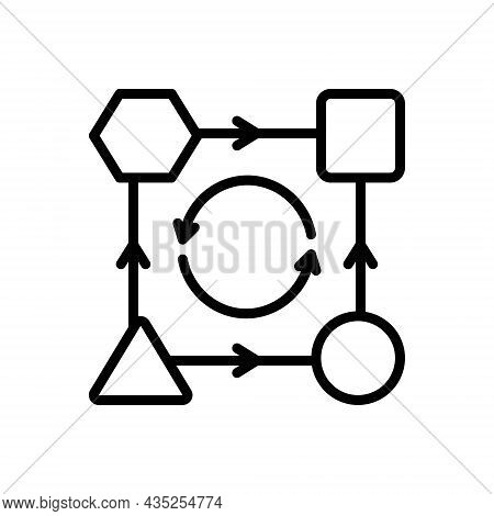 Black Line Icon For Transform Change Convert Modify Alter Transfer Transmute