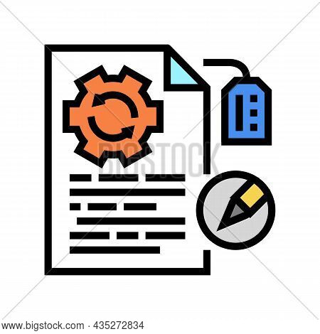 Brand Development Copywriting Color Icon Vector. Brand Development Copywriting Sign. Isolated Symbol