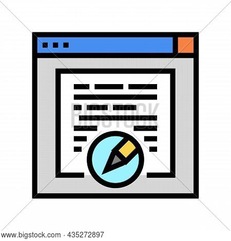Websites Copywriting Color Icon Vector. Websites Copywriting Sign. Isolated Symbol Illustration