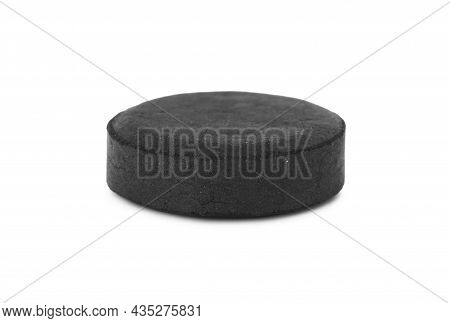 Activated Charcoal Pill Isolated On White. Potent Sorbent