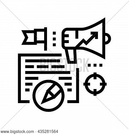 Content Marketing Copywriting Line Icon Vector. Content Marketing Copywriting Sign. Isolated Contour