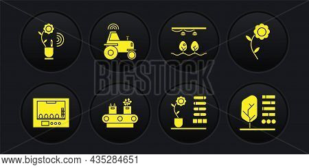 Set Incubator For Eggs, Flower, Conveyor Belt With Box, Status, Smart Farm Bulb And Plant, Wireless 