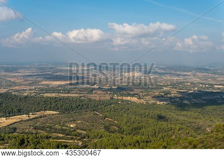 Mountainous Mediterranean Landscape At Sunset On The Island Of Mallorca, Spain