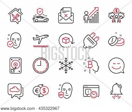 Vector Set Of Business Icons Related To Weather Forecast, Smile And Return Package Icons. Reject Let