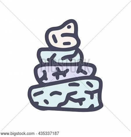 Sauna Stone Color Vector Doodle Simple Icon