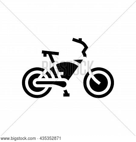 Cruiser Bike Glyph Icon Vector. Cruiser Bike Sign. Isolated Contour Symbol Black Illustration
