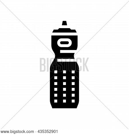 Water Bottle Glyph Icon Vector. Water Bottle Sign. Isolated Contour Symbol Black Illustration