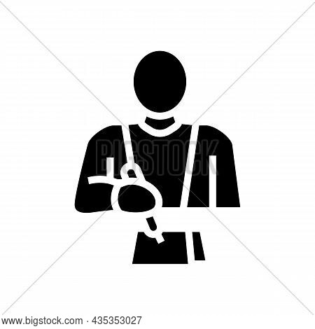 Writer Writing Article Glyph Icon Vector. Writer Writing Article Sign. Isolated Contour Symbol Black