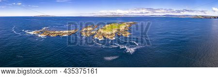Aerial View Of Roaninnish Island In County Donegal - Ireland