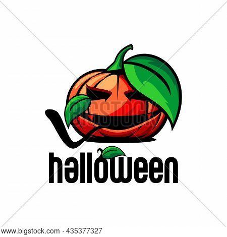 Vector Illustration Of Pumpkin Monster, Halloween Day