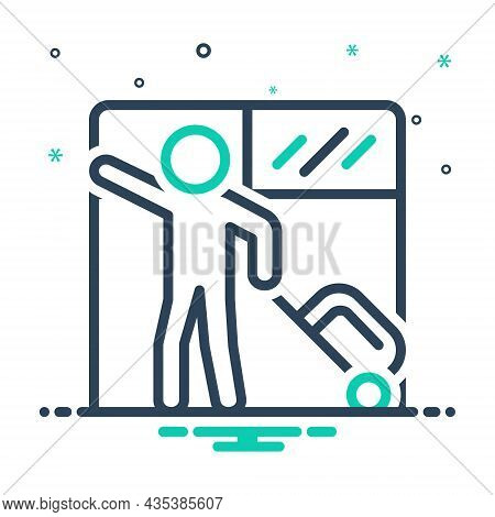 Mix Icon For Traveller Passenger Hiker Pilgrim Trip Person Tourist Tripper
