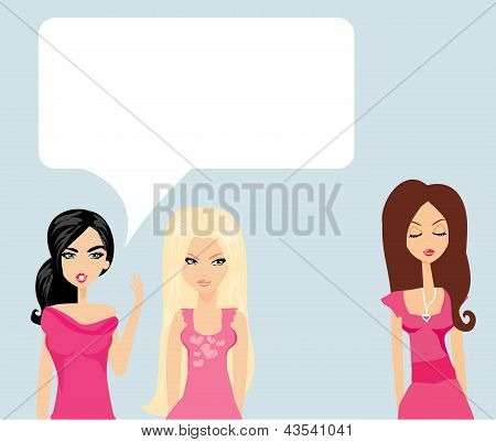 Invidioso due donne Gossip sui loro amico