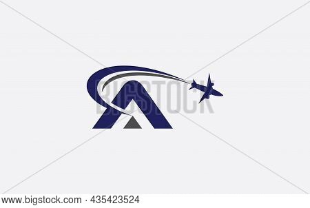 Simple And Modern Airplane Logo Design For Airlines, Airline Tickets, Travel Agencies With A Letter