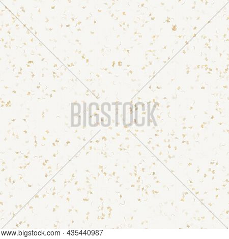 Handmade White Gold Metallic Rice Sprinkles Paper Texture. Seamless Washi Sheet Background. Sparkle 