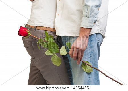 Ungt par med Rose