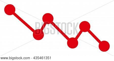Down Trend Icon With Flat Style. Isolated Vector Down Trend Icon Illustrations, Simple Style.