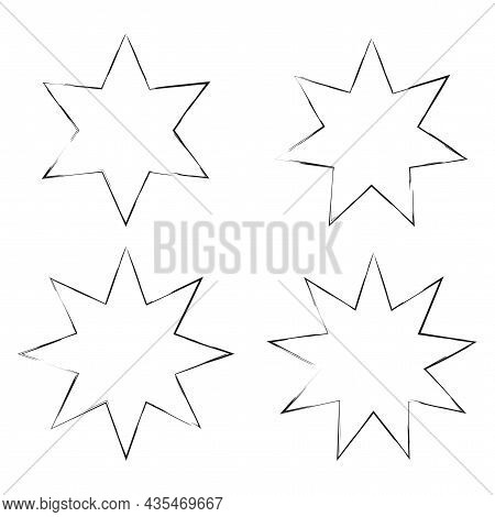 Polygonal Forms Silhouette Icon. Geometric Figure. Basic Math Element. School Education. Vector Illu