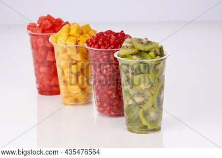 Watermelon , Pineapple  , Pomegrenate And Kiwi
