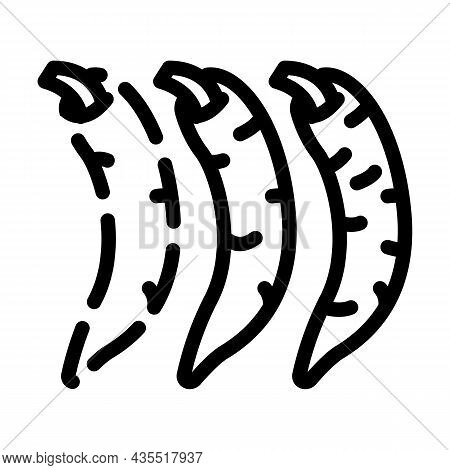 Low Pepper Food Taste Line Icon Vector. Low Pepper Food Taste Sign. Isolated Contour Symbol Black Il