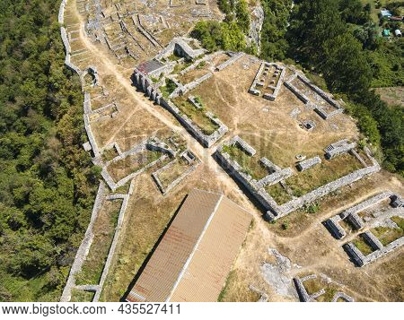 Aerial View Of Ruins Of Medieval Fortificated City Of Cherven From Period Of Second Bulgarian Empire