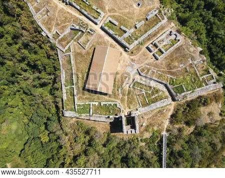 Aerial View Of Ruins Of Medieval Fortificated City Of Cherven From Period Of Second Bulgarian Empire