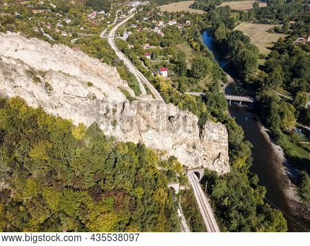 Aerial View Of Rock Formations Ritlite At Iskar River Gorge, Balkan Mountains, Bulgaria